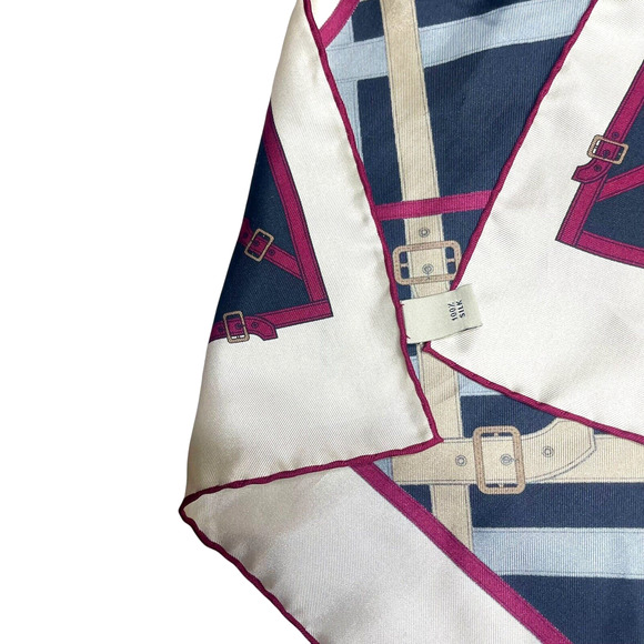 BURBERRY Silk Belt Nova Check Plaid Belt Print Rectangle Scarf 11x62 - Picture 6 of 16